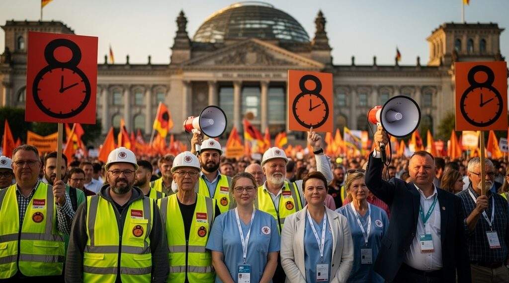 8-Stunden-Tag: Gewerkschaften drohen mit Protesten auf der Straße
