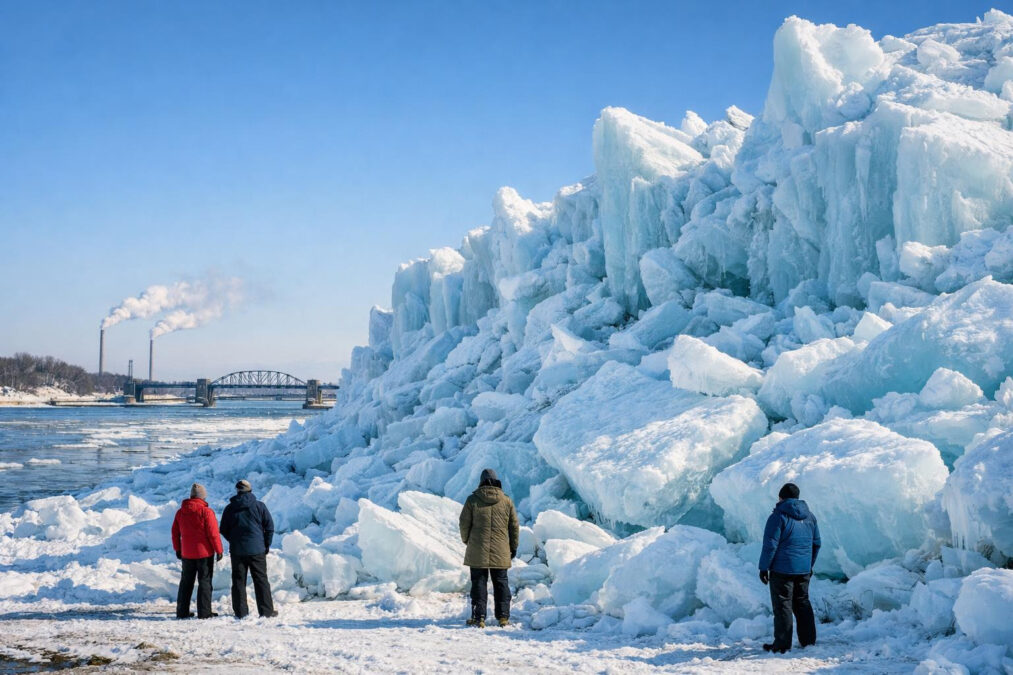 Eisberge an der Elbe: Seltenes Naturspektakel bei Hamburg