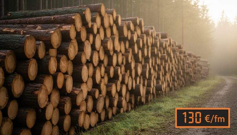 Holzpreis pro Festmeter 2026: Aktuelle Preise im Überblick