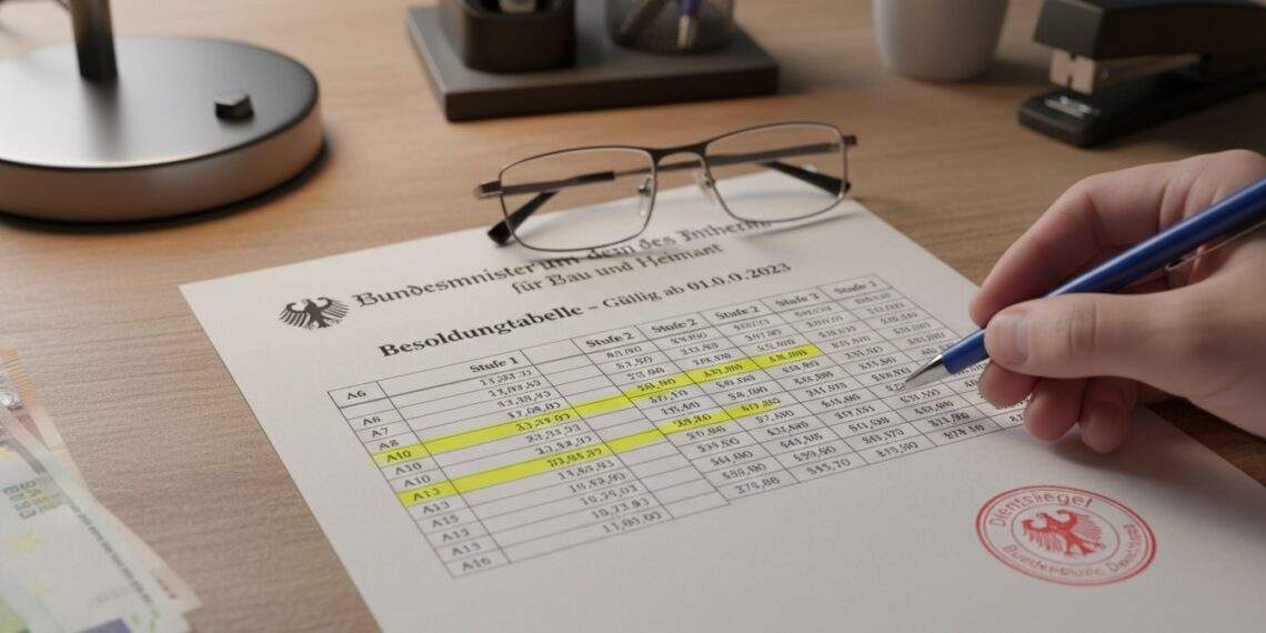 Besoldung Beamte 2025/2026: Aktuelle Besoldungstabelle, Gehälter & Erhöhungen