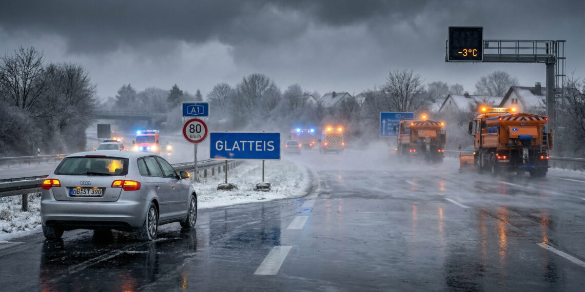 Glatteis-Welle überrollt Deutschland: Unwetterwarnung Stufe Rot – alle Infos