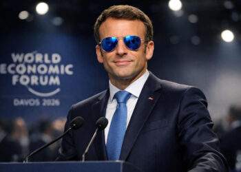 Macron Sonnenbrille Warum der französische Präsident mit Pilotenbrille am WEF auftrat