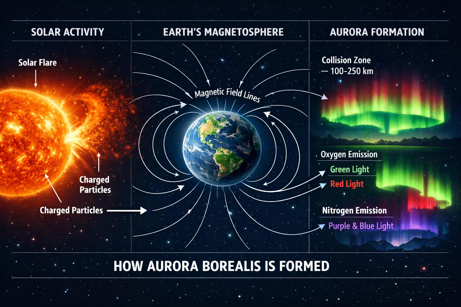Beste Uhrzeit Polarlichter Bayern – Nordlichter über München bei Nacht