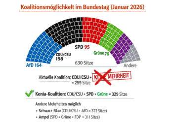 Sonntagsfrage Januar 2026: AfD führt vor Union – alle Umfragen im Überblick