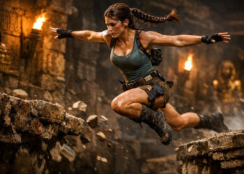 Sophie Turner als Lara Croft Erstes Bild der Tomb Raider-Serie