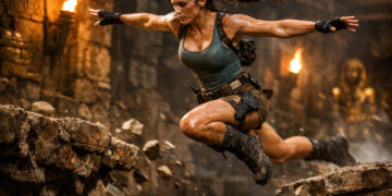 Sophie Turner als Lara Croft Erstes Bild der Tomb Raider-Serie