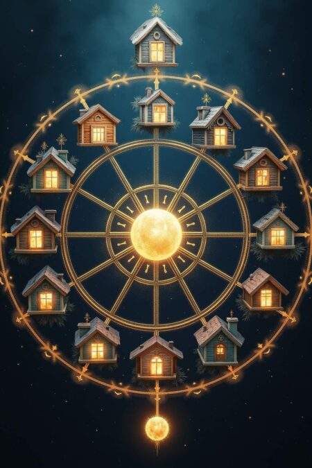 Übersicht der 12 Häuser der Astrologie im Horoskopkreis