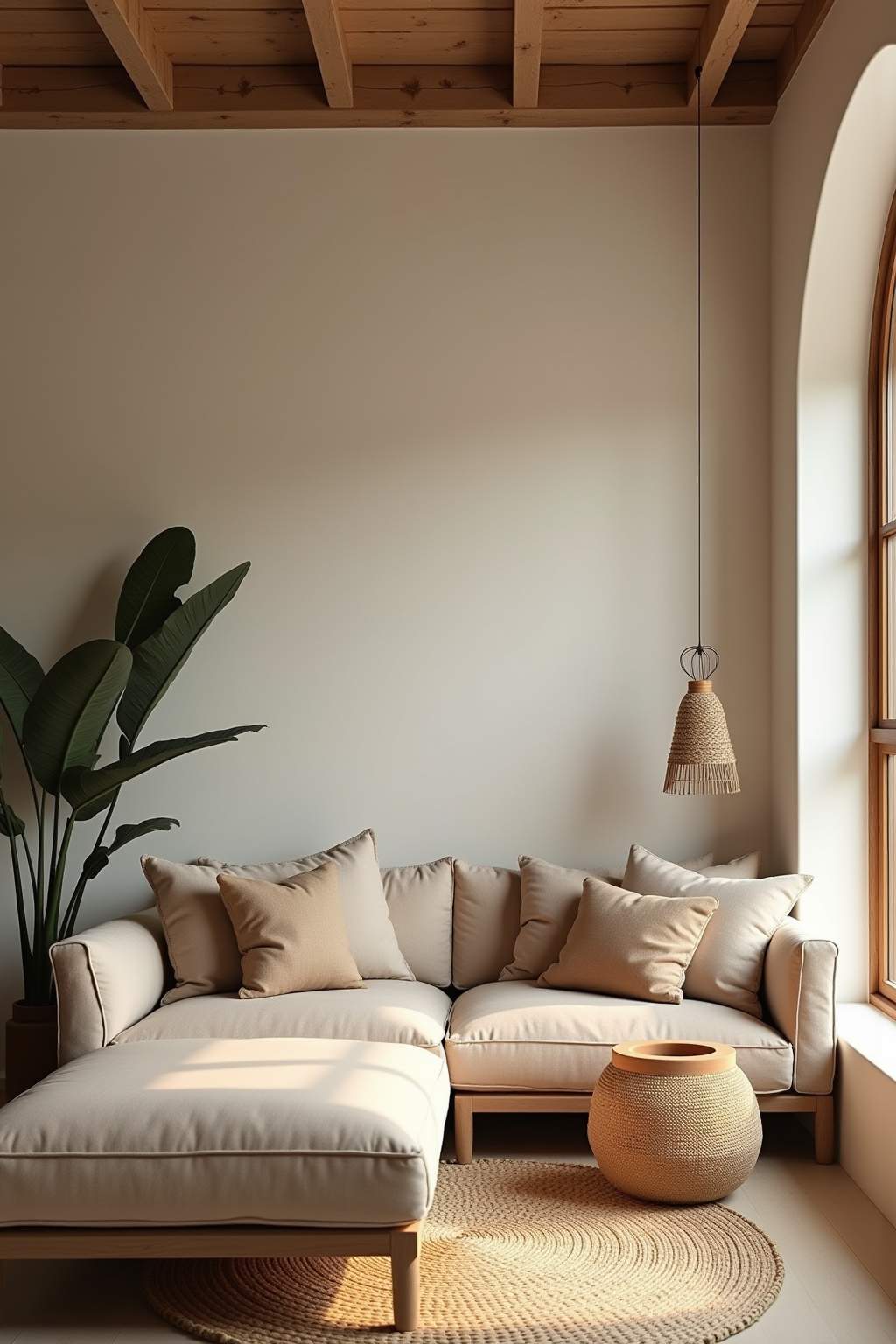 Wohnideen Erdtönen Gemütliche – Symbolbild