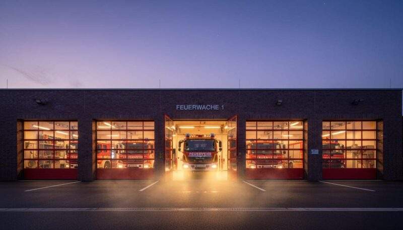 Glätteunfall Usedom: BMW Kracht in Ueckeritz gegen Laterne