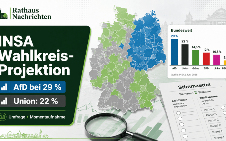 INSA Wahlkreis-Projektion: AfD bundesweit bei 29 Prozent