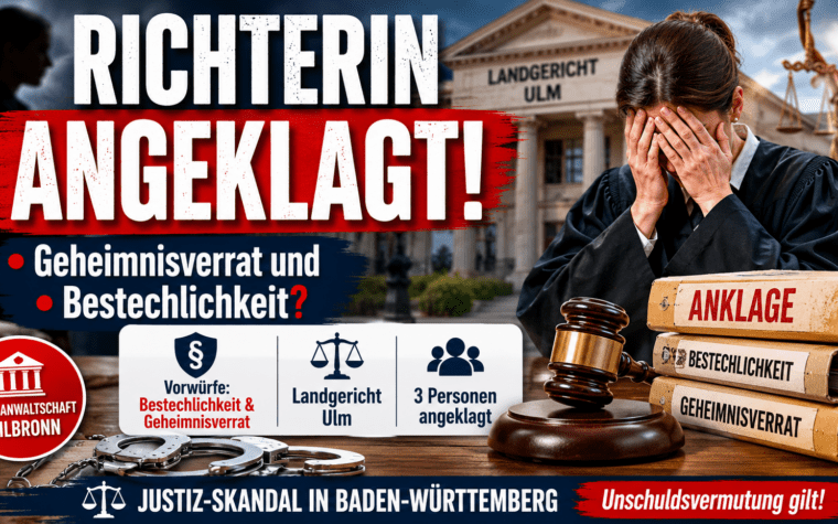 Richterin angeklagt: Geheimnisverrat-Vorwürfe in Württemberg