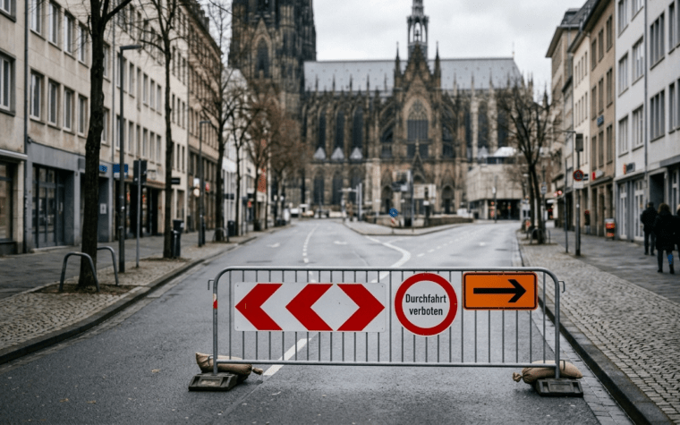 Verkehrshinweise Köln: Sperrungen vom 18. bis 21.9.